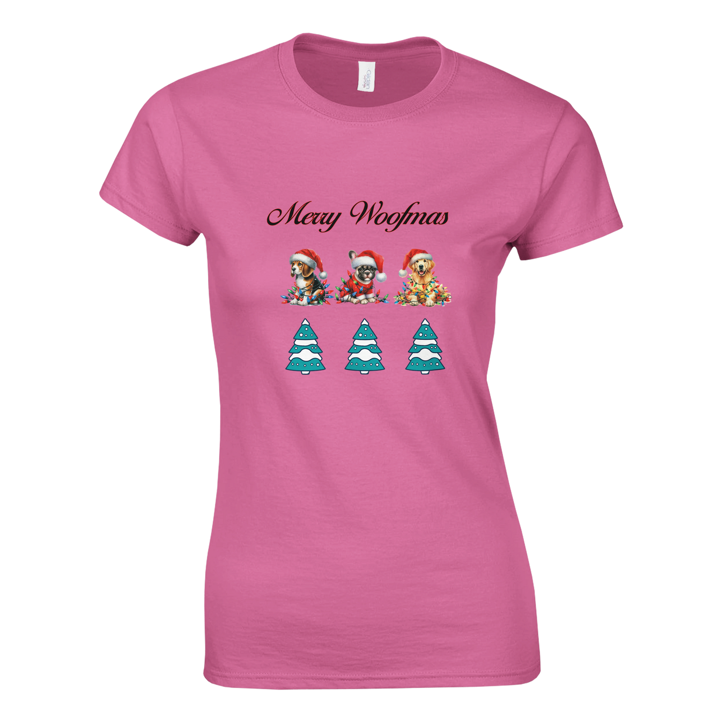 Merry Woofmas Crewneck T-shirt | Customize