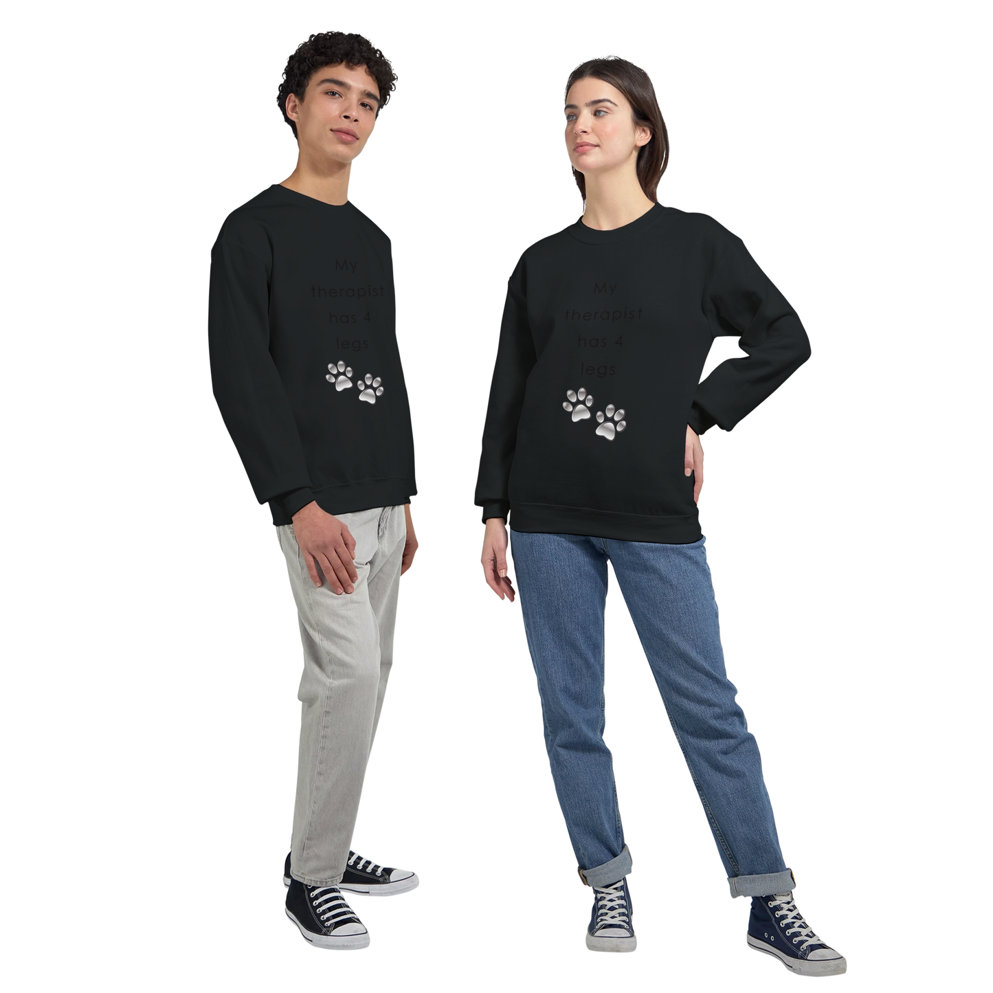 My Therapist has four legs Crewneck Sweatshirt | Customize