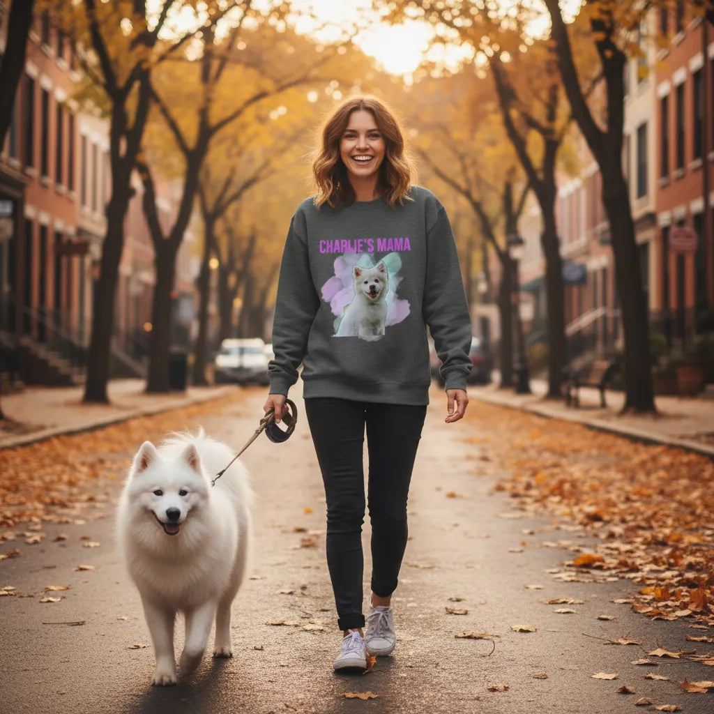 Personalized Dog Mom Watercolor Sweater