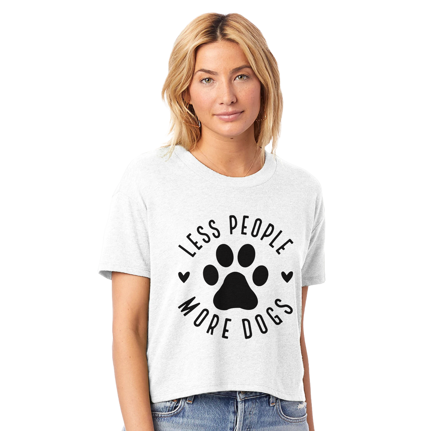 Less People More Dogs Cropped T-Shirt