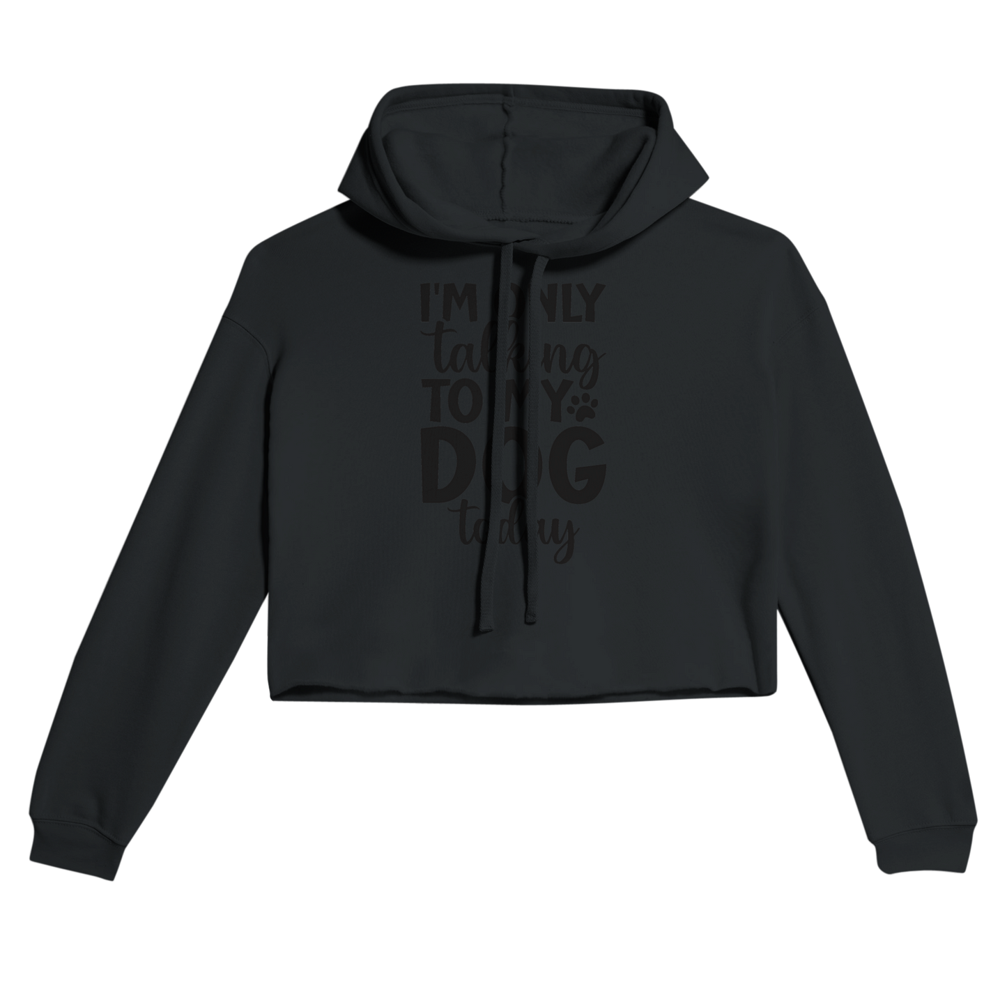 I'm Only Talking to My Dog Today Cropped Hoodie