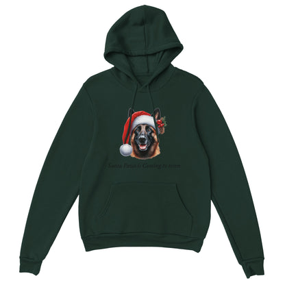 Santa Paws is Coming to Town Hoodie-(Customize)
