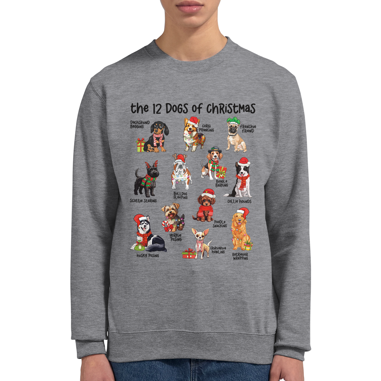 12 Dogs of Christmas Crewneck Sweatshirt