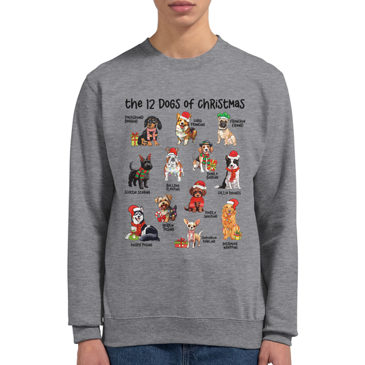 12 Dogs of Christmas Crewneck Sweatshirt