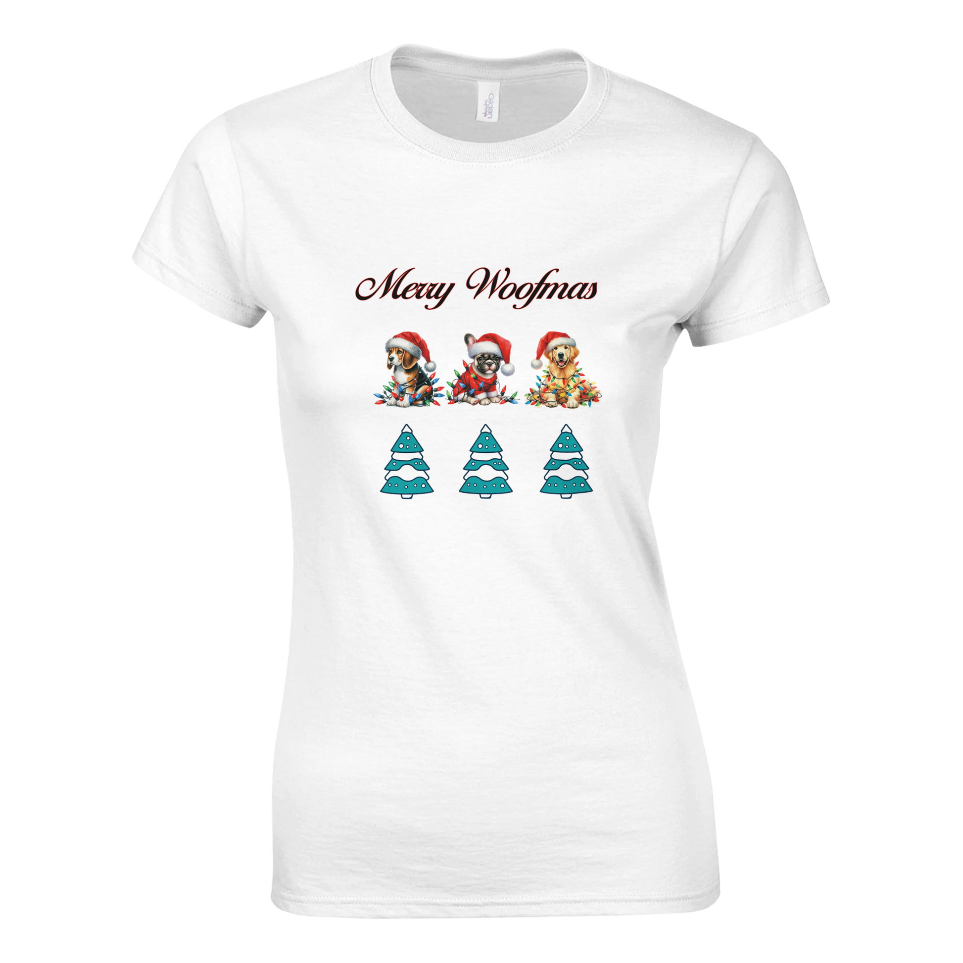 Merry Woofmas Crewneck T-shirt | Customize