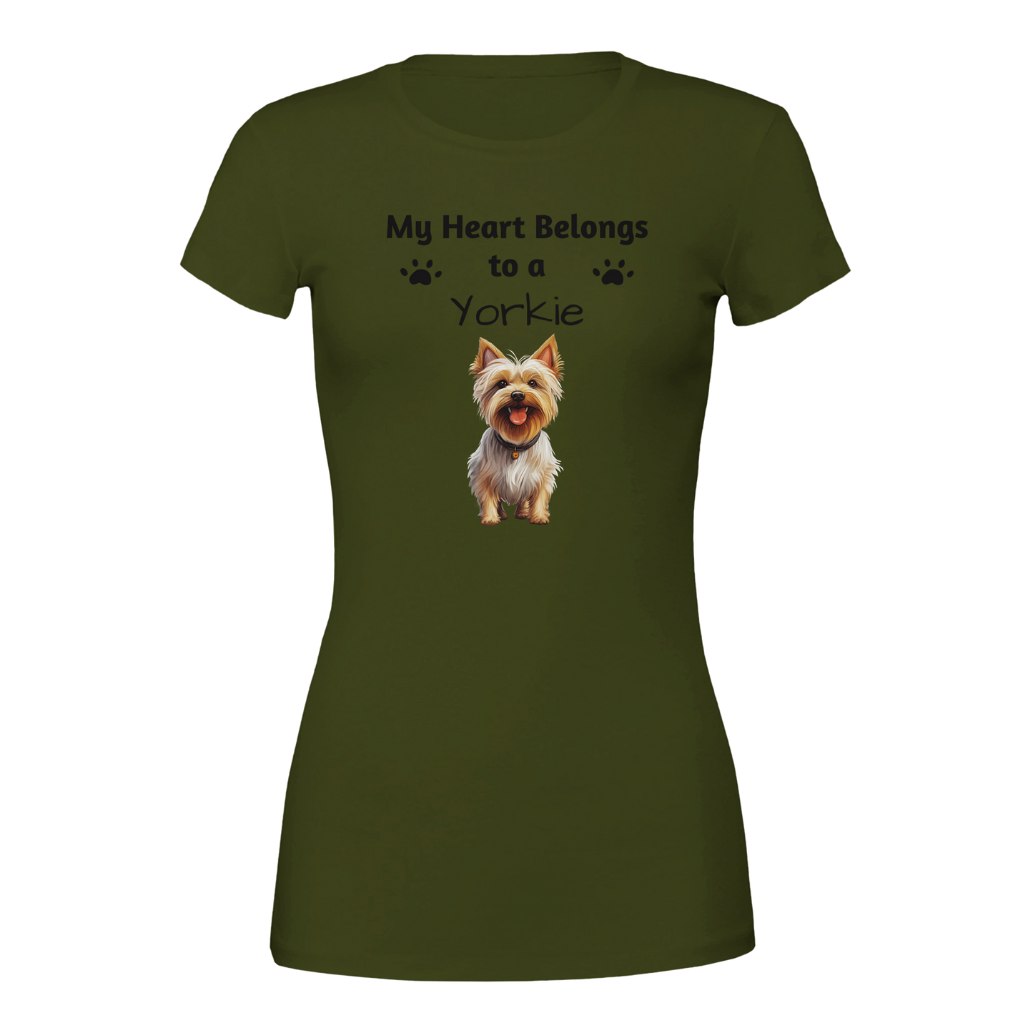 My Heart Belongs to a [Dog Breed] Crewneck T-shirt | Customize