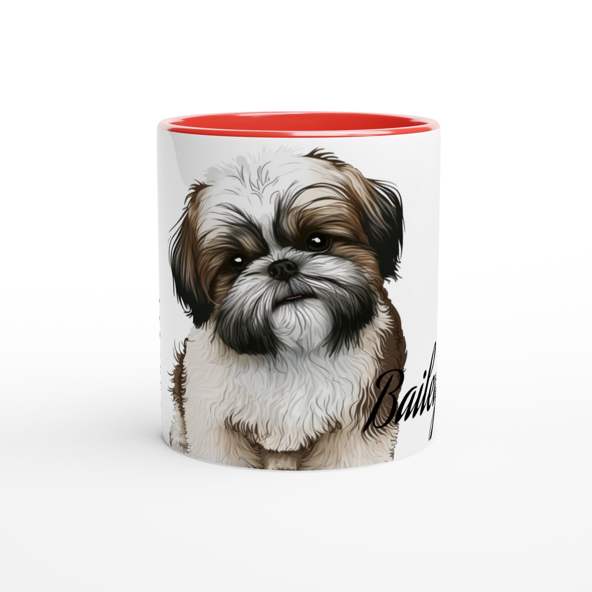 Your Pet's name and Pet Breed- (Customize)-11 oz Mug -Color Inside