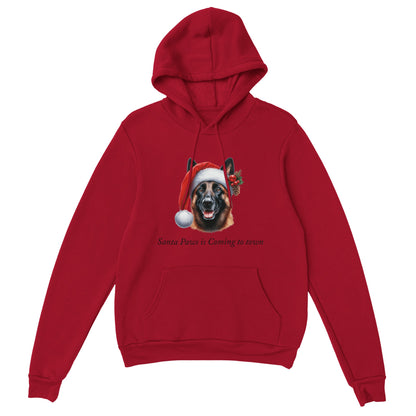 Santa Paws is Coming to Town Hoodie-(Customize)