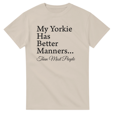 Personalized Dog Lover Crewneck T-Shirt –My (Breed) Has Better Manners Than Most People.