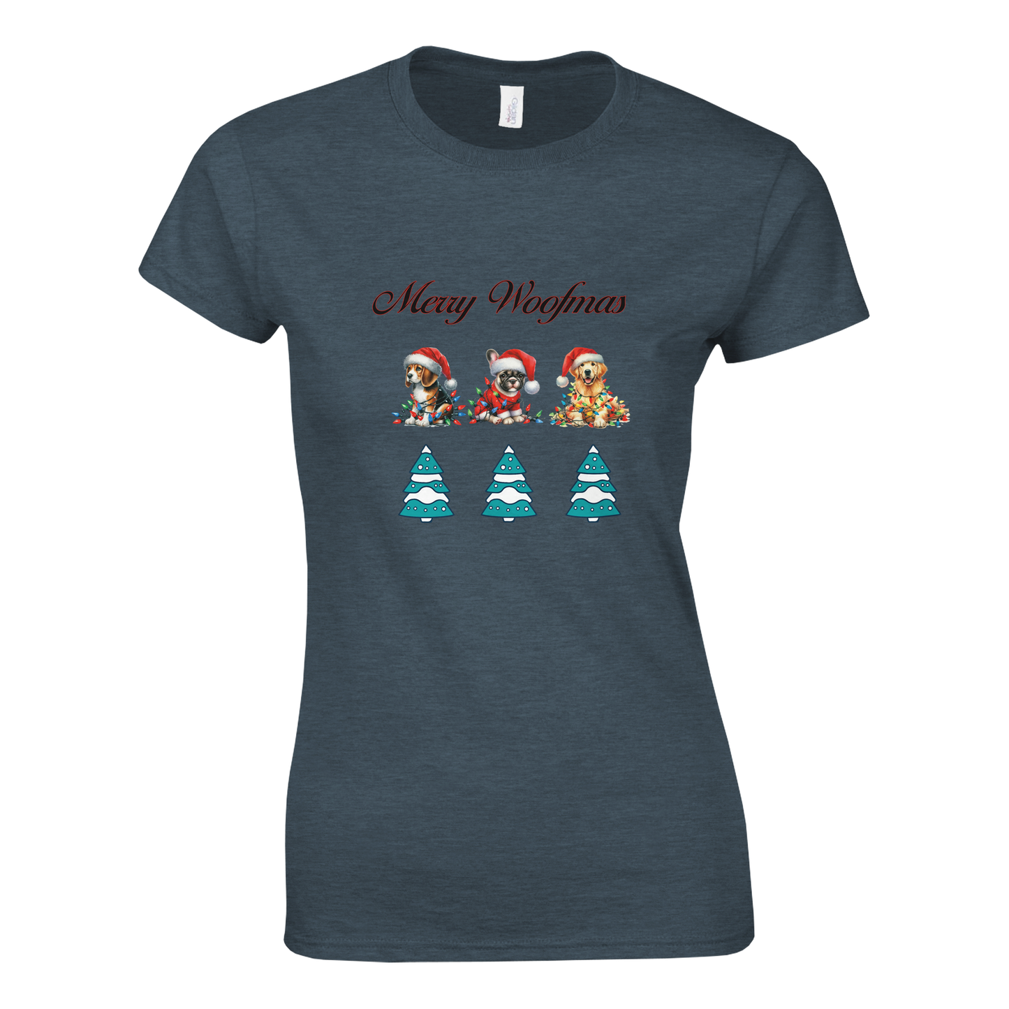 Merry Woofmas Crewneck T-shirt | Customize