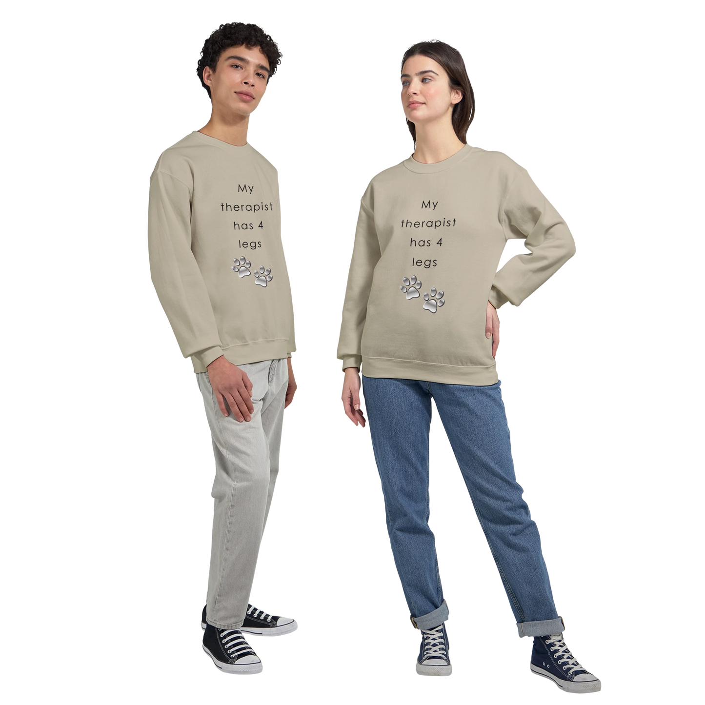 My Therapist has four legs Crewneck Sweatshirt | Customize
