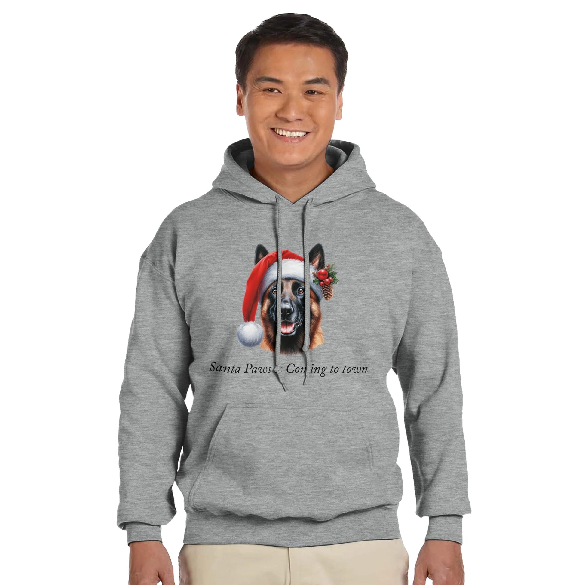 Santa Paws is Coming to Town Hoodie-(Customize)