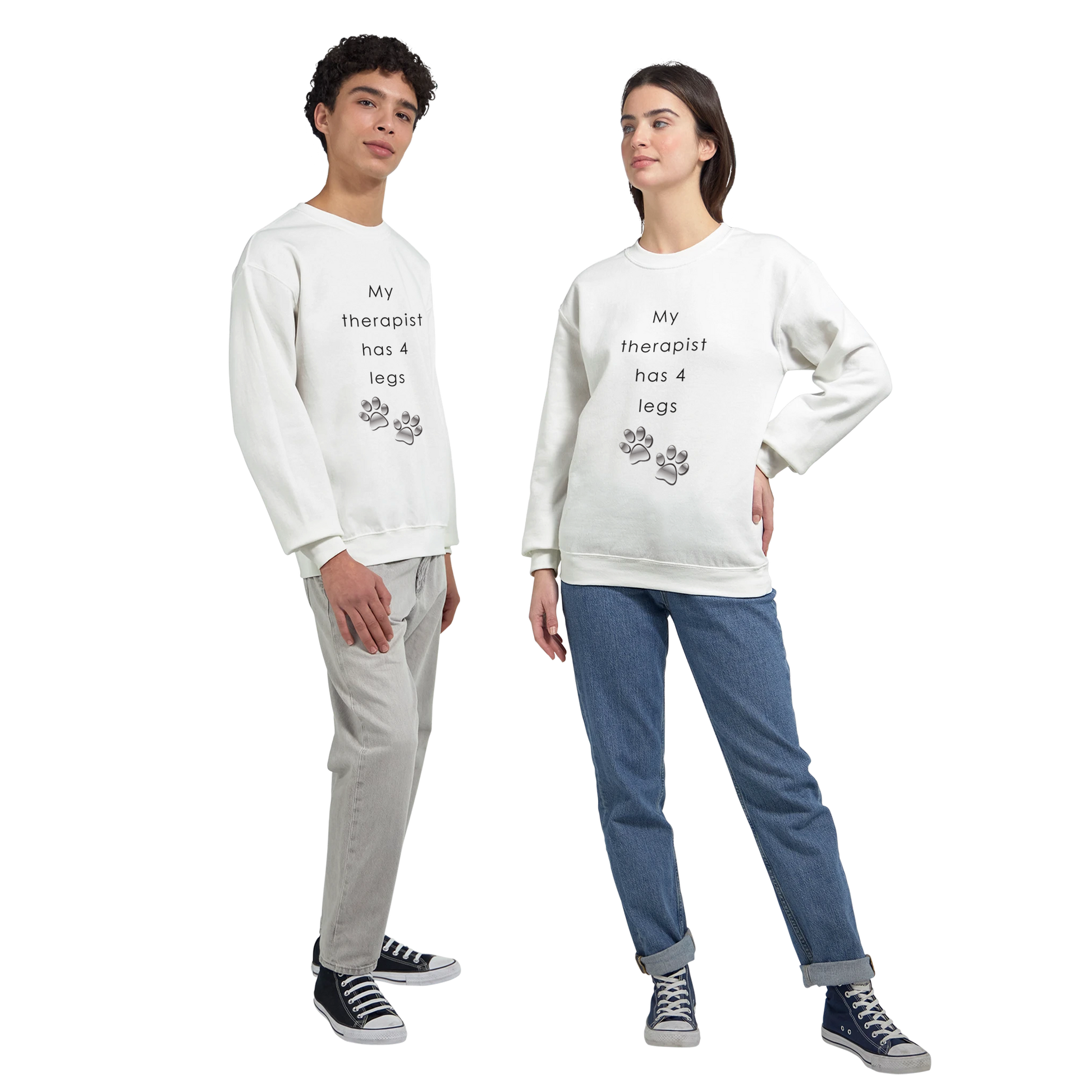 My Therapist has four legs Crewneck Sweatshirt | Customize