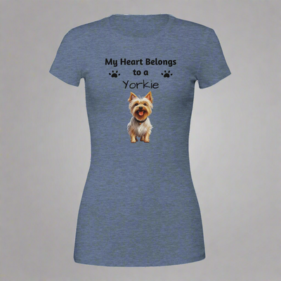 My Heart Belongs to a [Dog Breed] Crewneck T-shirt | Customize