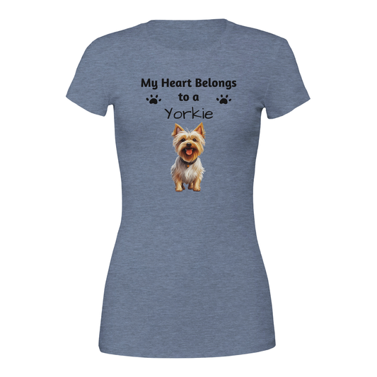My Heart Belongs to a [Dog Breed] Crewneck T-shirt | Customize