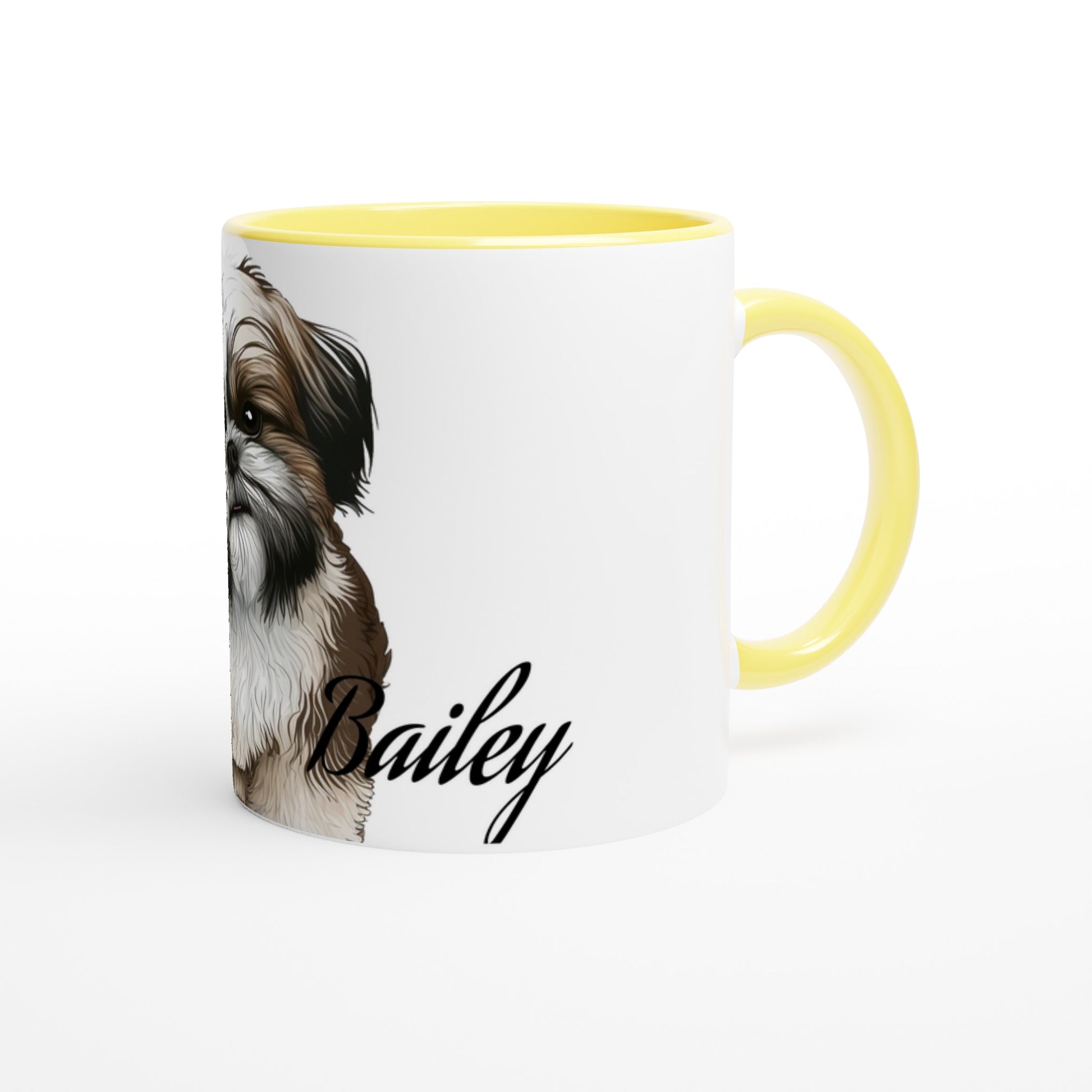 Your Pet's name and Pet Breed- (Customize)-11 oz Mug -Color Inside