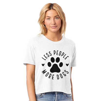 Less People More Dogs Cropped T-Shirt