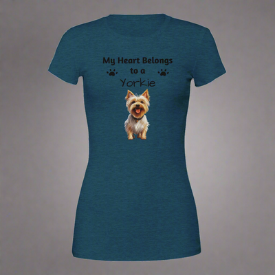 My Heart Belongs to a [Dog Breed] Crewneck T-shirt | Customize secondary