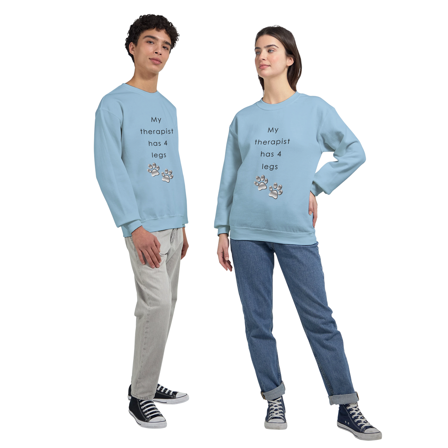 My Therapist has four legs Crewneck Sweatshirt | Customize