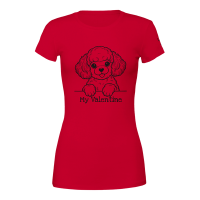 Customizable 'My Valentine' T-Shirt with Dog Breed Selection – Personalized Pet Love secondary