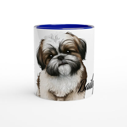 Your Pet's name and Pet Breed- (Customize)-11 oz Mug -Color Inside