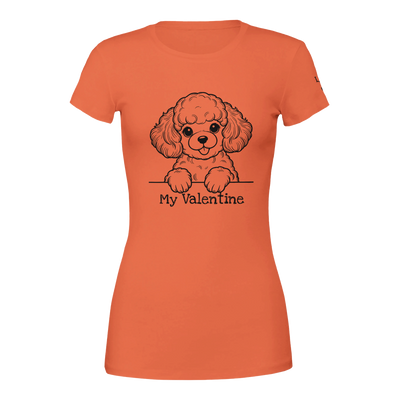 Customizable 'My Valentine' T-Shirt with Dog Breed Selection – Personalized Pet Love