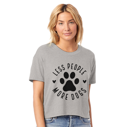 Less People More Dogs Cropped T-Shirt