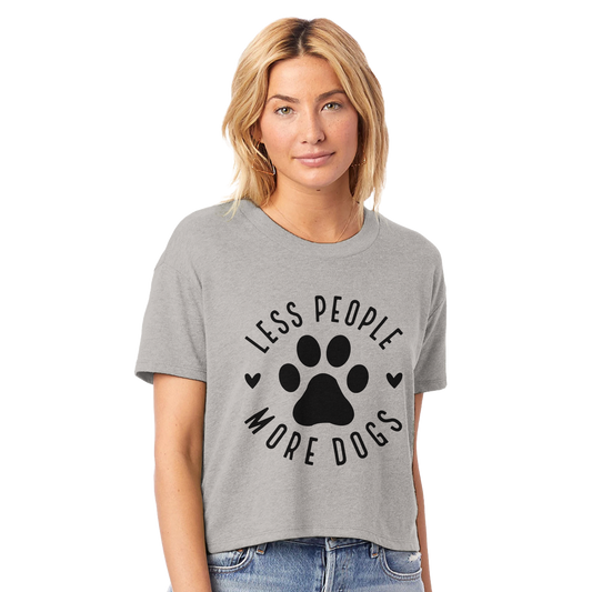 Less People More Dogs Cropped T-Shirt