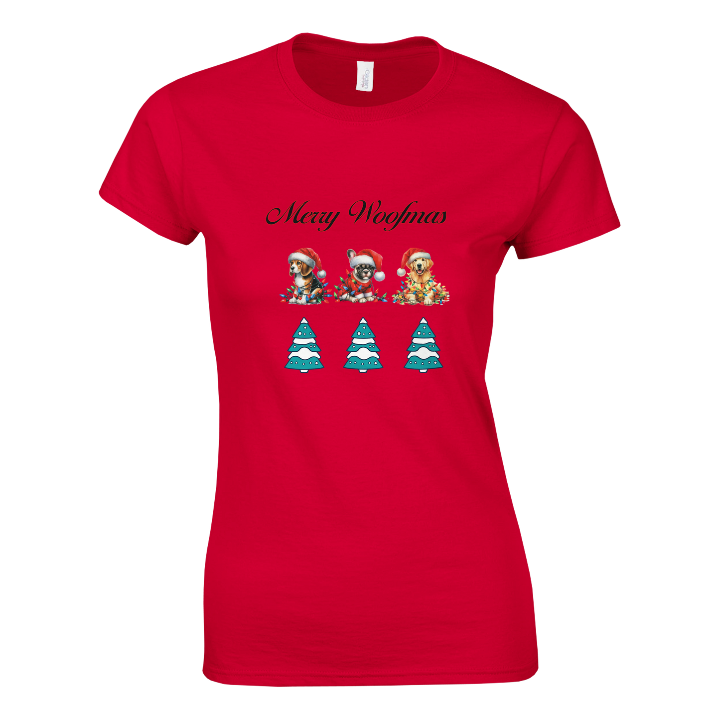 Merry Woofmas Crewneck T-shirt | Customize