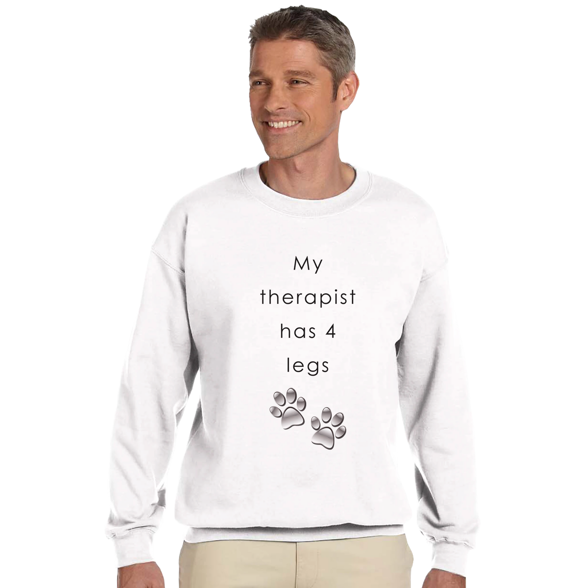 My Therapist has four legs Crewneck Sweatshirt | Customize