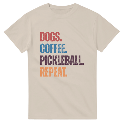 Dogs, Coffee, Pickleball, Repeat T-Shirt secondary