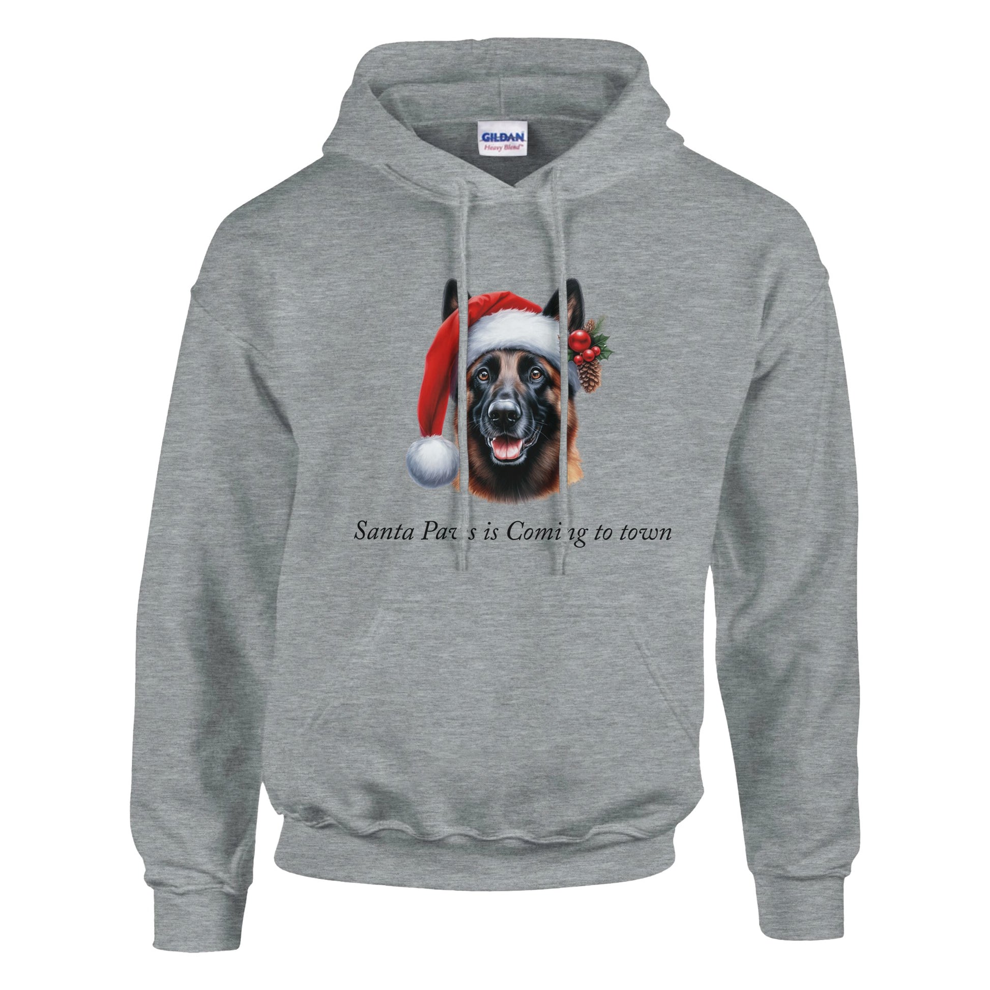 Santa Paws is Coming to Town Hoodie-(Customize)