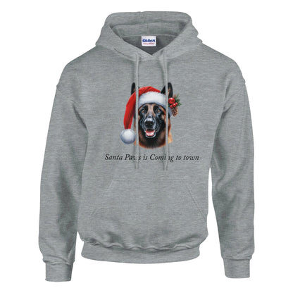 Santa Paws is Coming to Town Hoodie-(Customize)