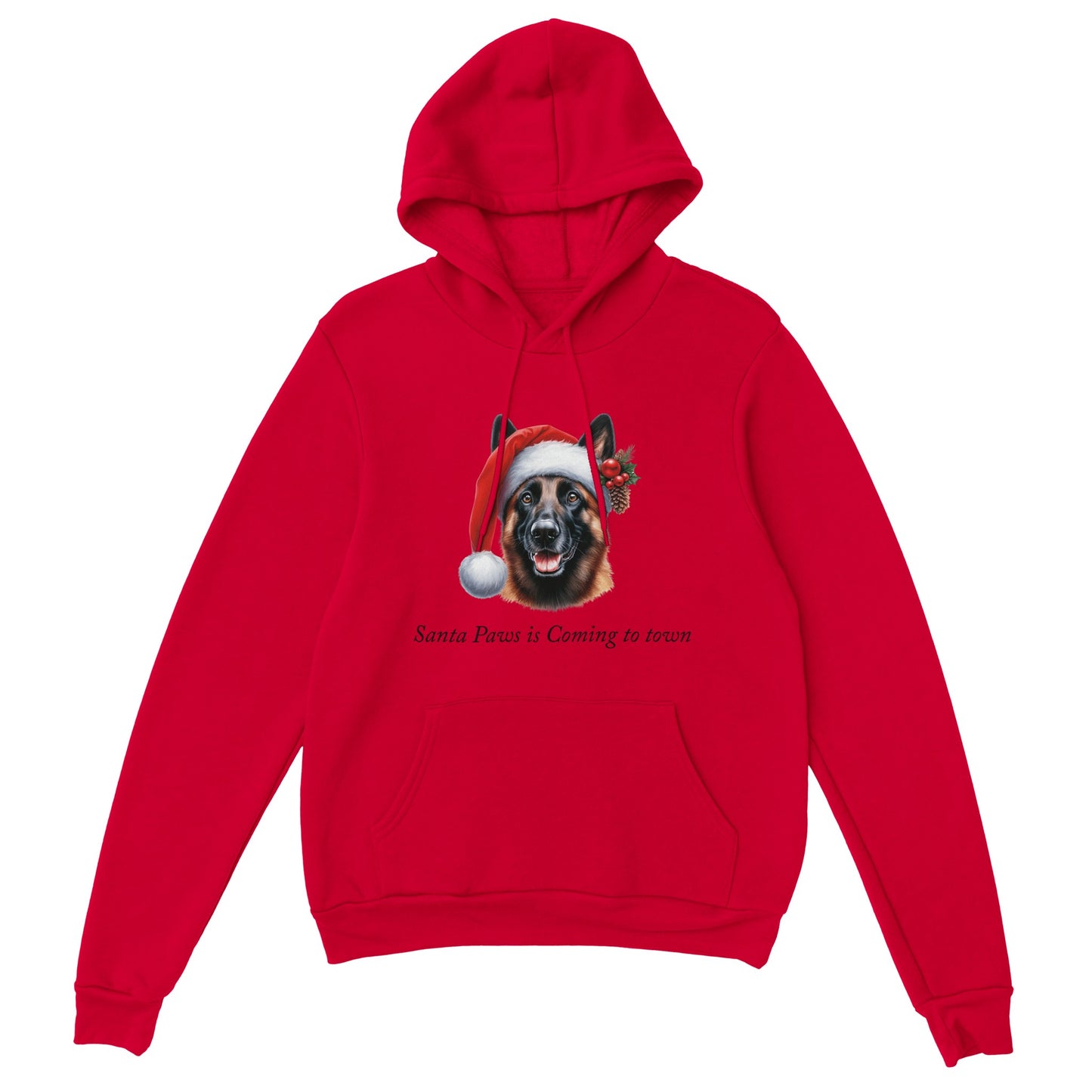 Santa Paws is Coming to Town Hoodie-(Customize)