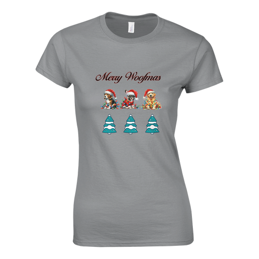 Merry Woofmas Crewneck T-shirt | Customize